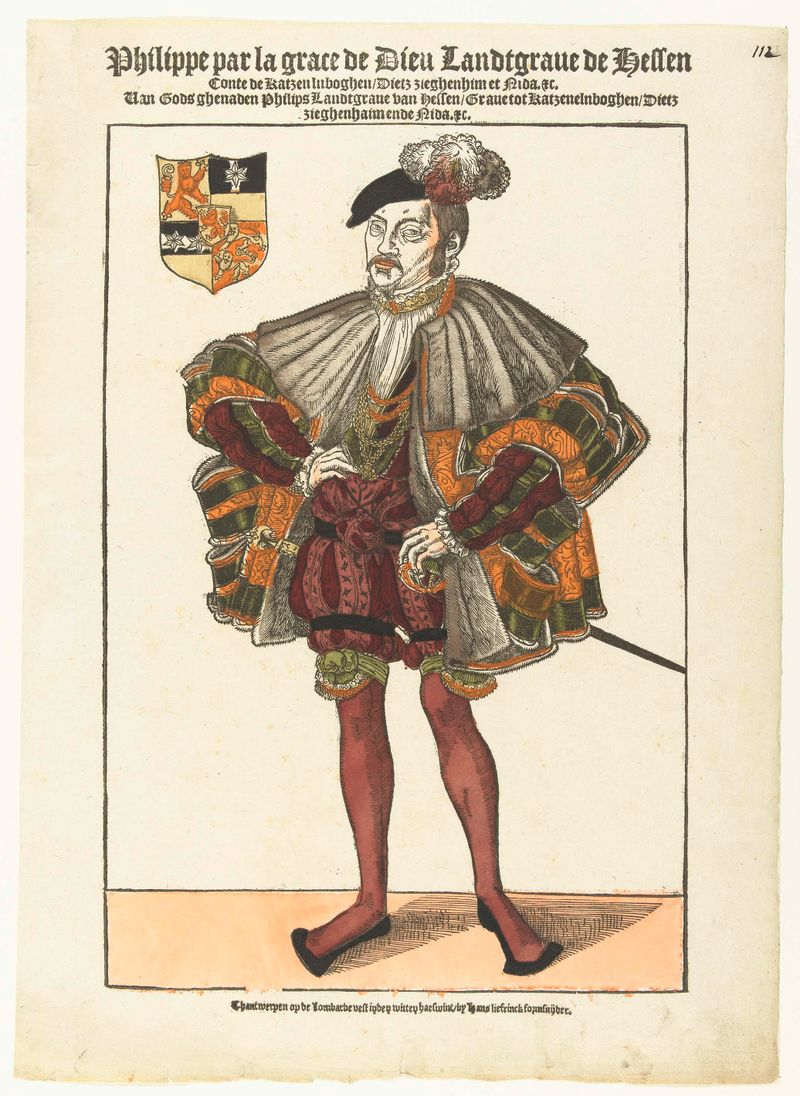 Retrato de Filips van Hessen, óleo sobre panel de Hans Liefrinck