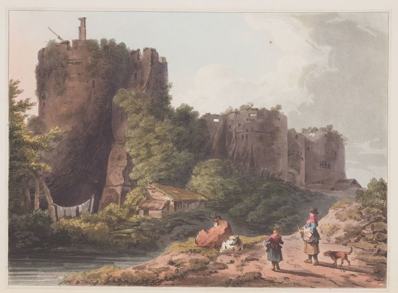 Chepstow Castle in Monmouthshire, oil on canvas by Philip James de Loutherbourg