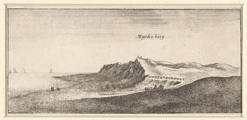 Paisagem com colinas distantes e um rio, gravura de Wenceslaus Hollar