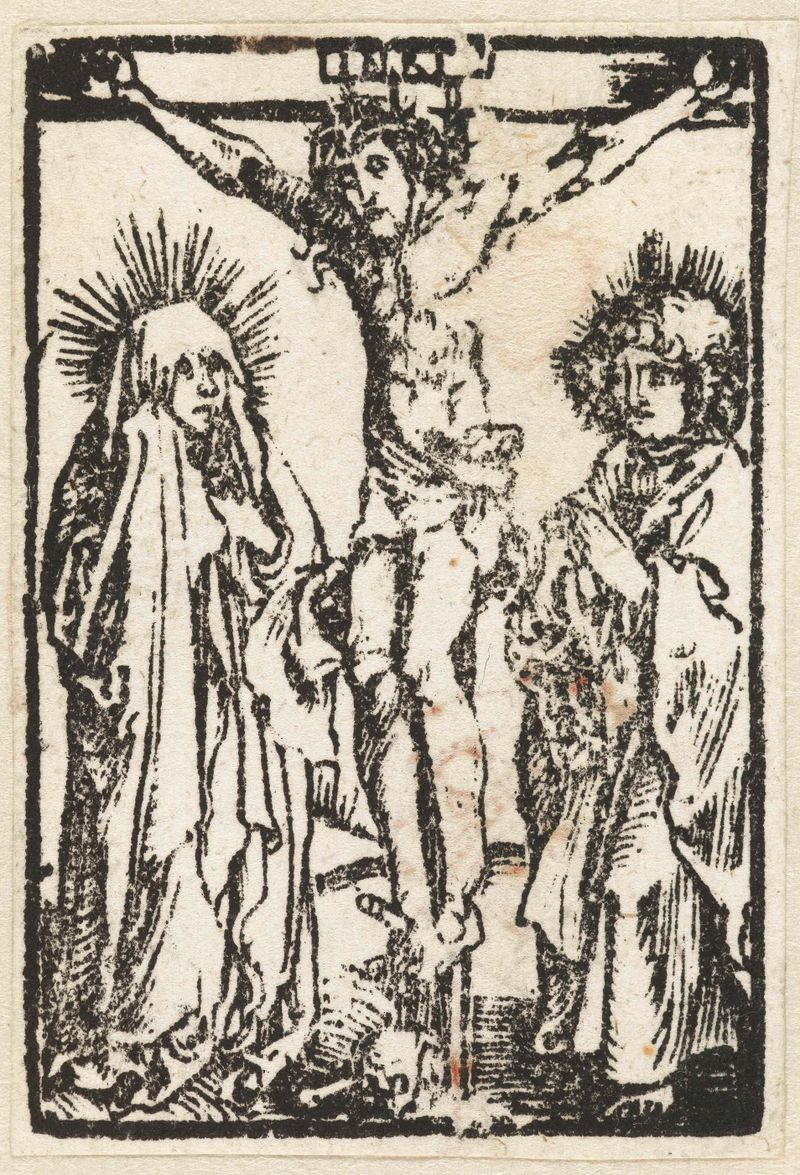 Kruisiging de Albrecht Dürer, grabado en papel que representa la crucifixión de Cristo