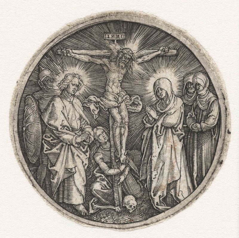 Grabado del Cristo crucificado por Albrecht Dürer