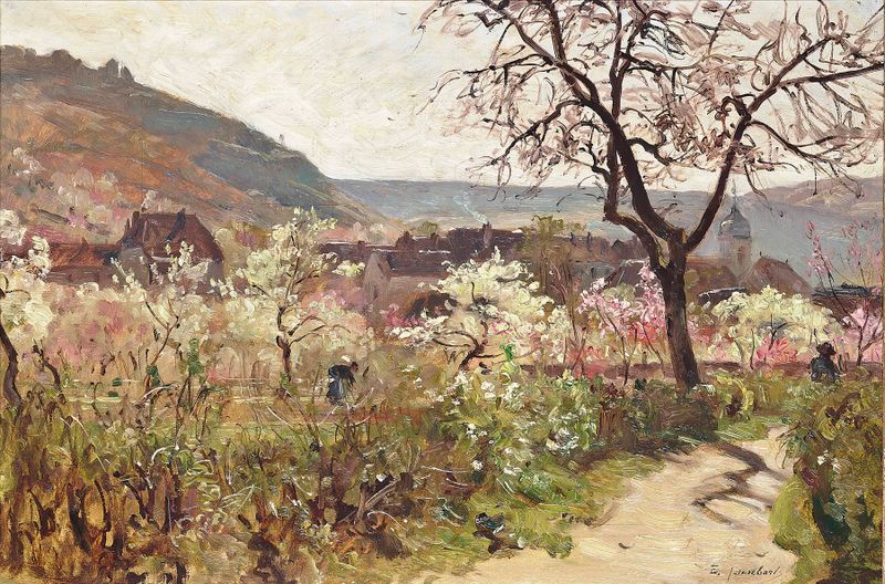 Landscape of Le Village De Buere Près De Besançon by Marie-Victor-Emile Isenbart, unknown medium