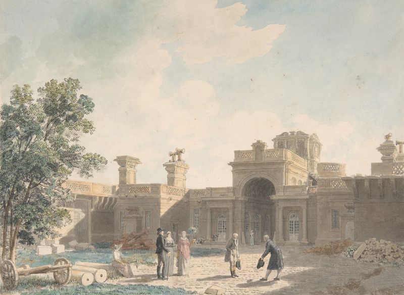 The Entrance Portico of the Château d’Anet, architecture by Jean Lubin Vauzelle