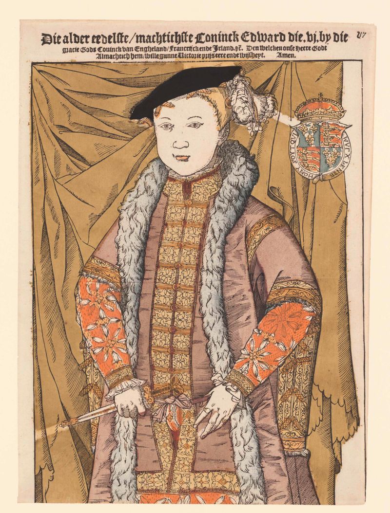 Retrato de Edward VI por Cornelis Anthonisz, pintura a óleo, 1547