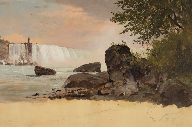 View of the Canadian Falls and Goat Island, óleo sobre tela de Frederic Edwin Church