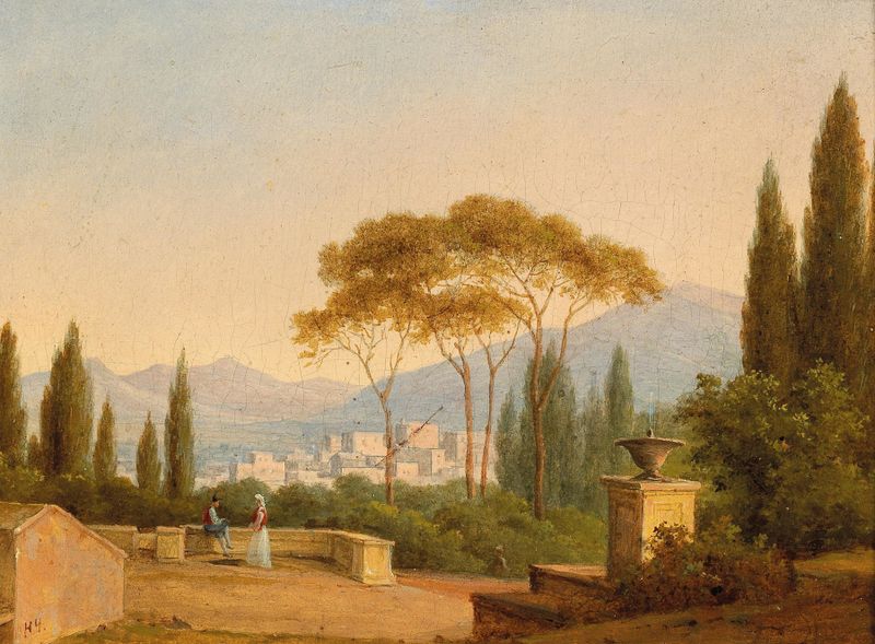Paisagem de Villa d’Este em Tivoli de Nikanor Grigorevic Tschernezoff, meio desconhecido
