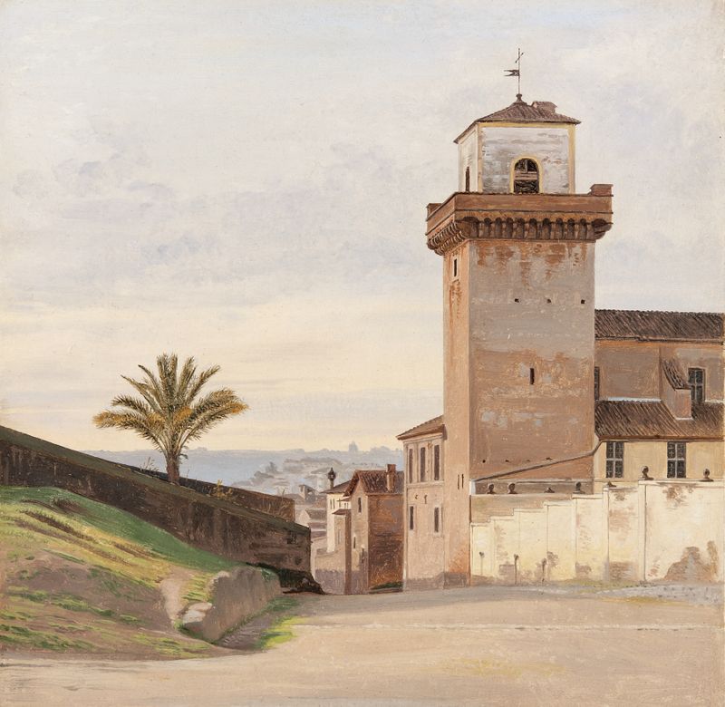 Church of San Pietro, Vincoli in Rome by Constantin Hansen, oil painting