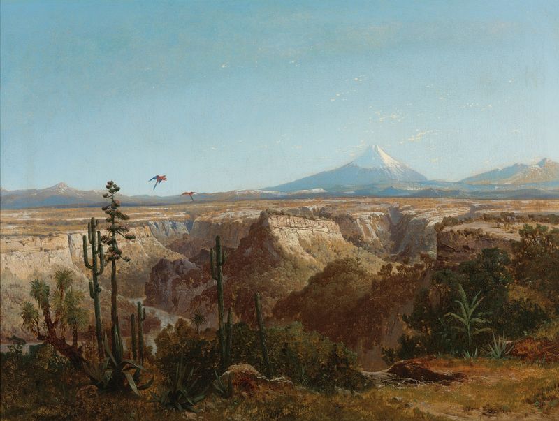 View Of The Atacama Desert In Chile with Licancabur Volcano by Joseph Selleny, oil painting