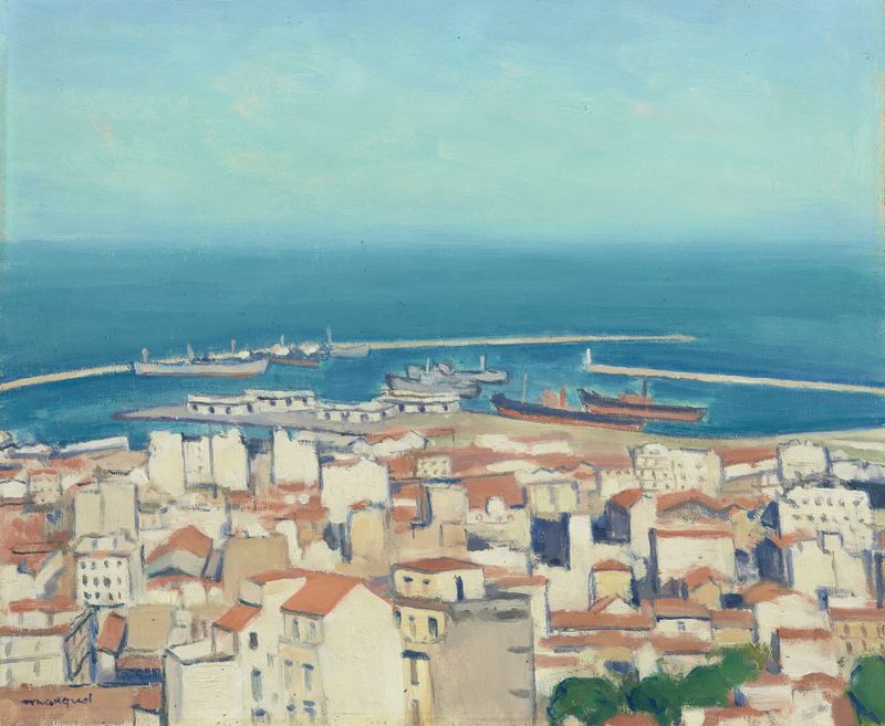 Escena marina de Alger por Albert Marquet, óleo sobre lienzo
