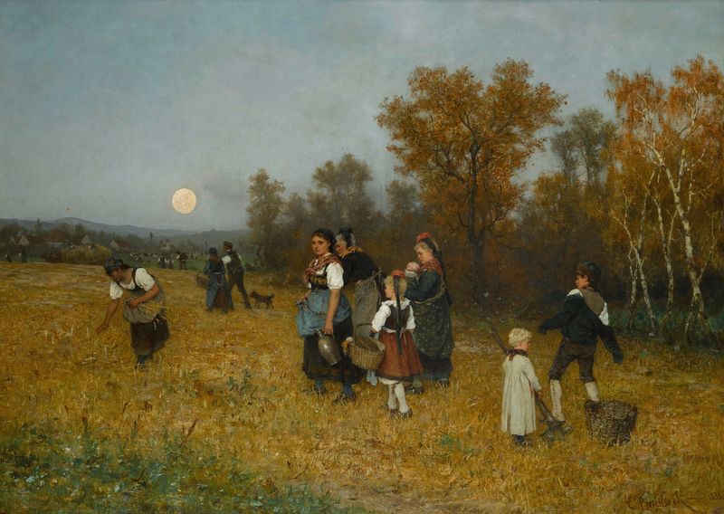 Paisaje de Carl Breitenbach, que muestra un camino, árboles y luz en un estilo simbólico.