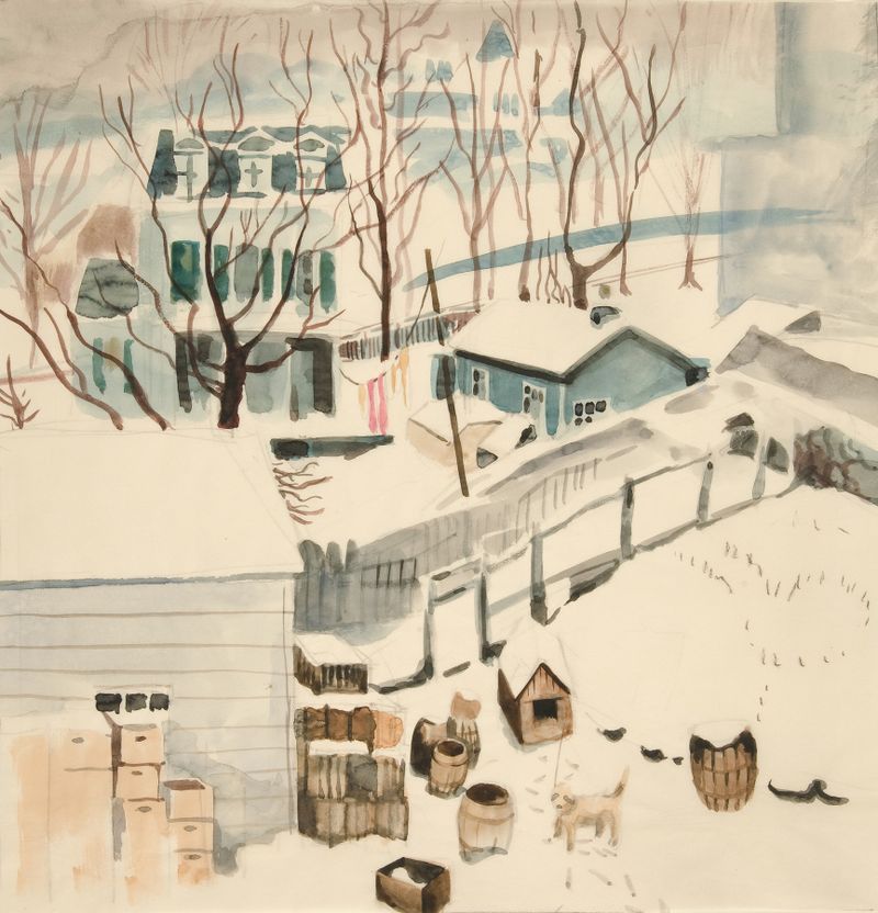 Paisagem com cercas desgastadas e luz do sol, pintura a óleo de Hermann Post