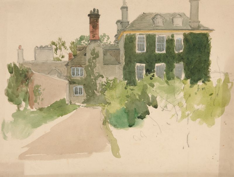Architectural Study II de Edwin Austin Abbey, tinta sobre papel, con arcos intrincados y luz.