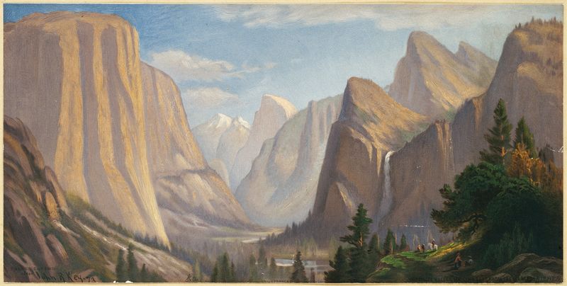 Yosemite Valley, Looking East from the Mariposa Trail, oil painting by John Ross Key