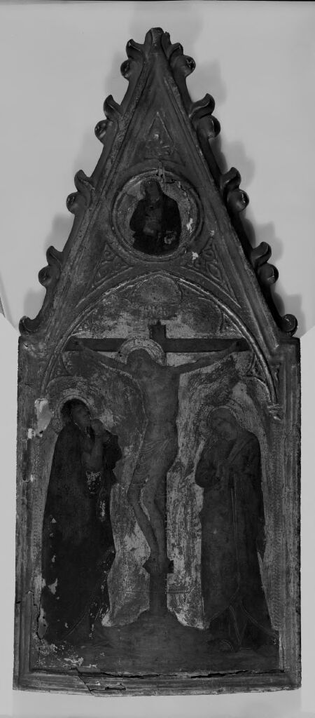 Crucifixion with the Virgin and Saint John, Gothic, by Andrea Vanni