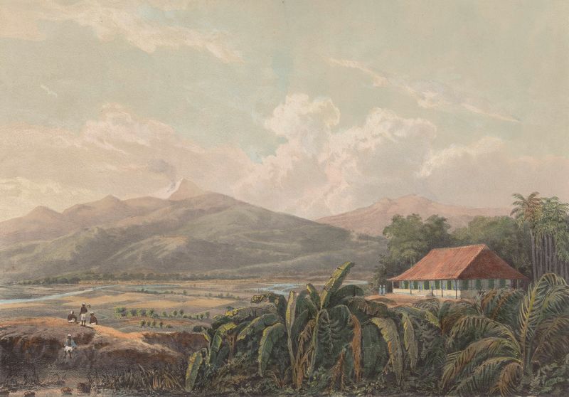 Landscape with hills and a river, oil painting by Johan Conrad Greive