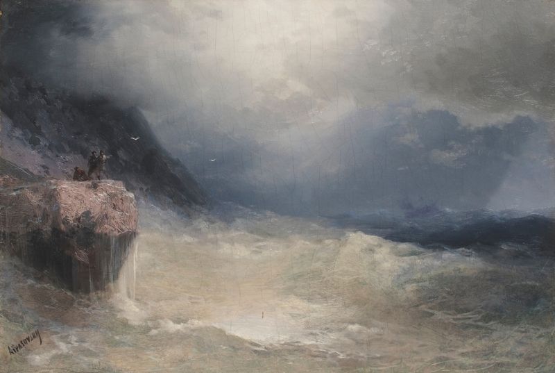 Olas turbulentas del océano de Ivan Konstantinovich Aivazovsky, pintura al óleo