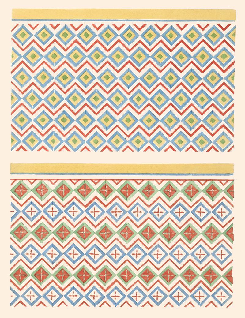 Decorative ceiling patterns in a work by Gustave Jéquier, 1911