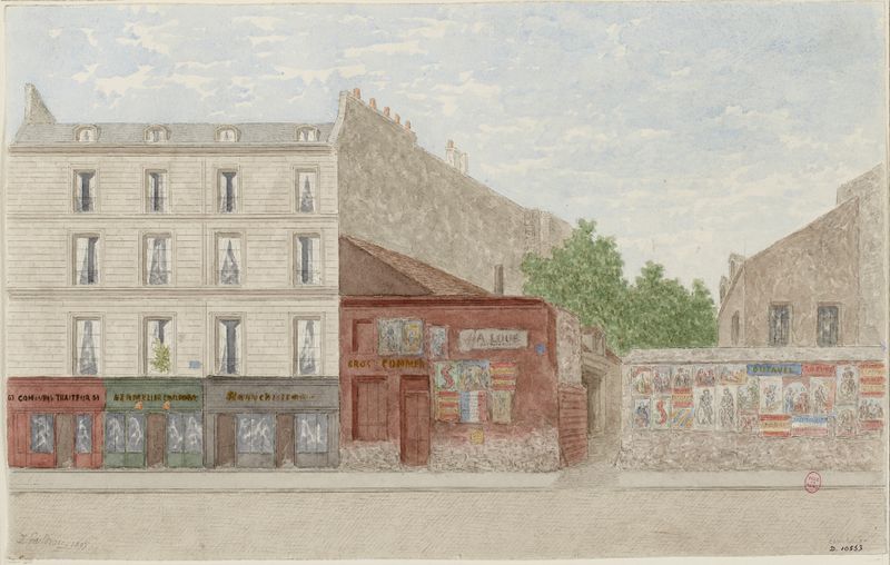 Paisagem de Rue Vaneau nº63 et 65, óleo sobre tela de Jules Gaildrau
