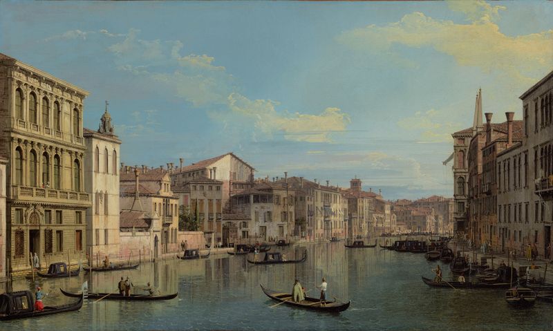 El Gran Canal en Venecia, óleo sobre lienzo de Canaletto