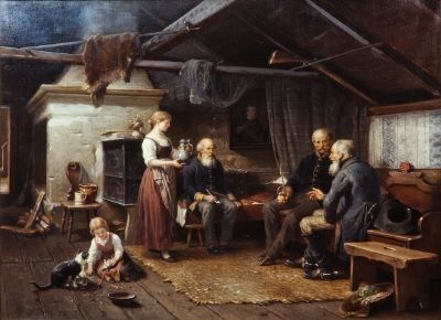 Pintura figurativa a óleo de Bengt Nordenberg retratando emoção humana e intimidade.