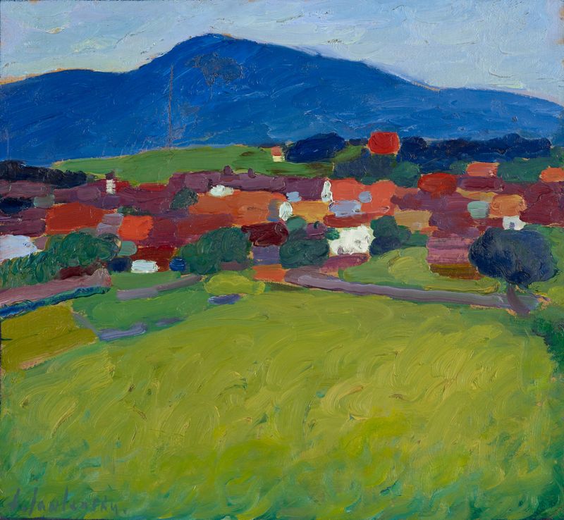 Landscape of The Village Of Murnau by Alexej von Jawlensky, oil on canvas