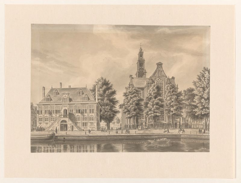 Architecture of Westerkerk and Westerhal in Amsterdam by Augustus Wijnantz, medium unknown
