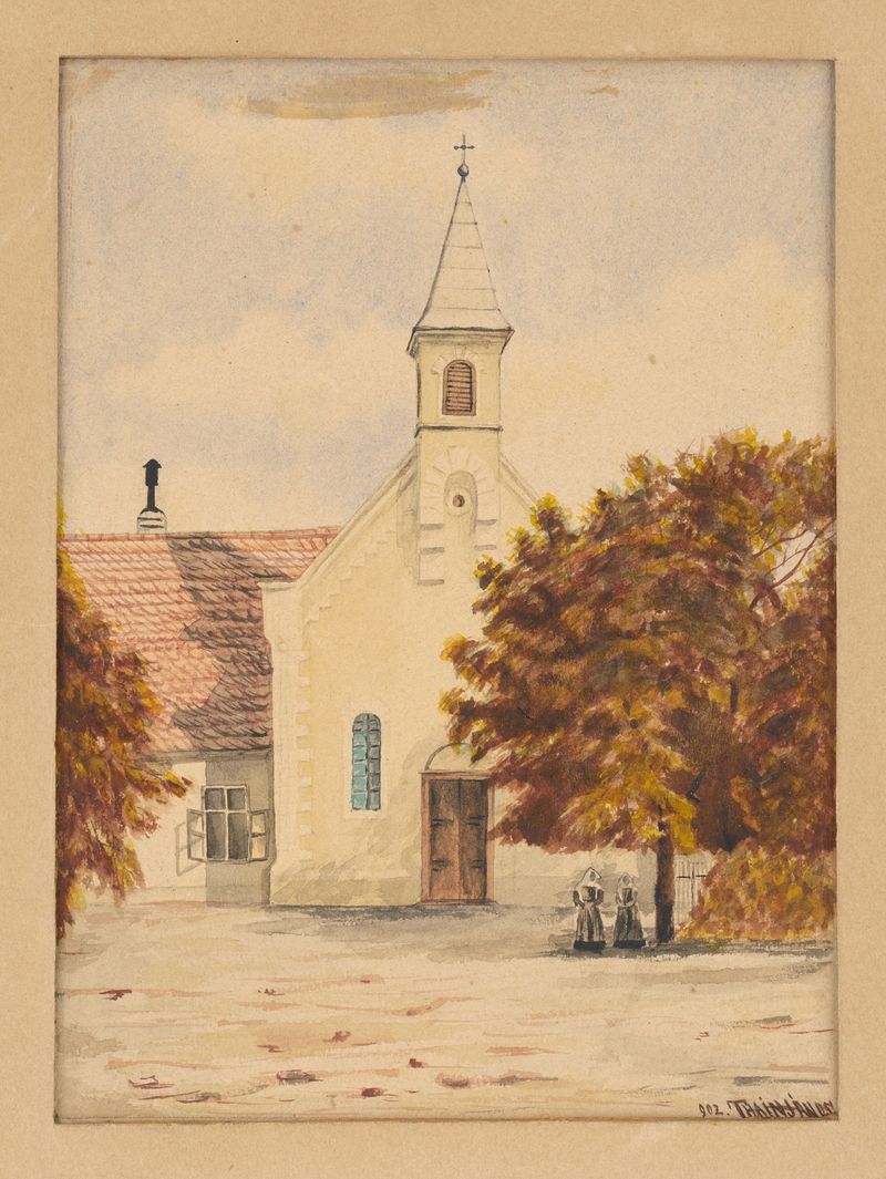 Chapel architecture with light and shadow by Ján Thain, 1902