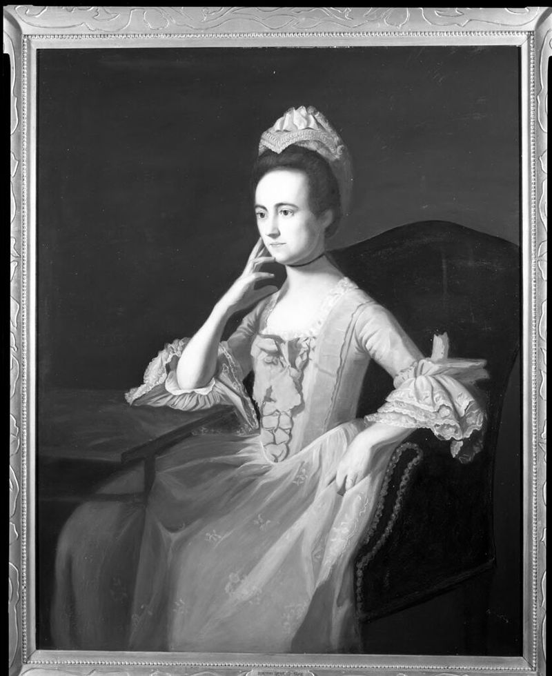 Retrato de Dorothy Quincy, óleo sobre tela, de um artista não identificado