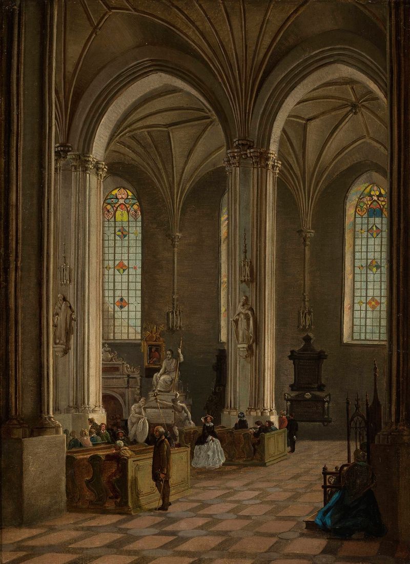 Interior of St. John's Cathedral in Warsaw by Marcin Zaleski, Gothic architecture