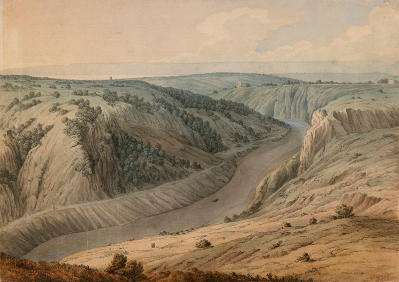 Landscape of The River Avon, near Bristol by Samuel Hieronymus Grimm, oil painting