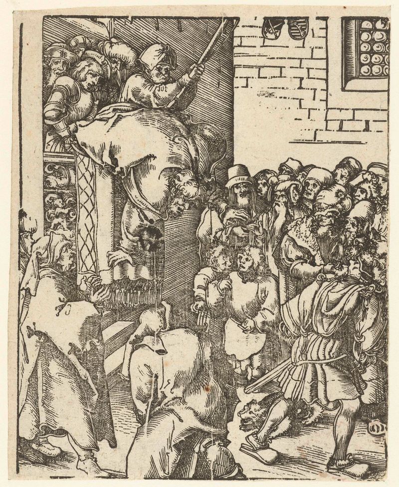 Escena religiosa que representa angustia, obra en papel de Lucas Cranach