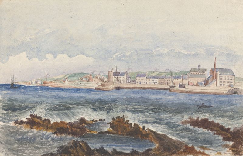 Marine scene of Bangor, Belfast Lough by James Arthur O'Connor, oil on canvas