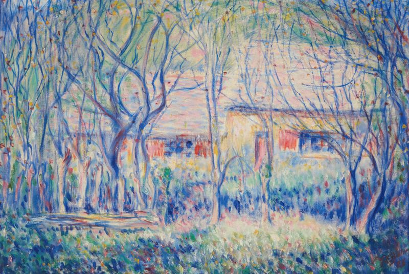 Landscape featuring Old Farm, Toulgouat House by Theodore Earl Butler, oil painting