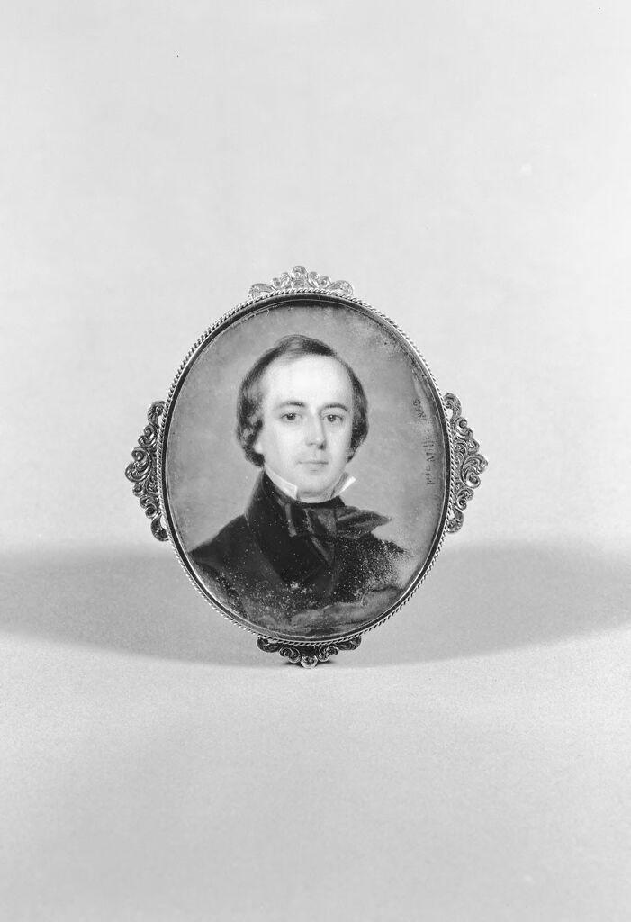 Retrato de Judge Robert Gordon Pike, escultura em marfim de Frederic Millet