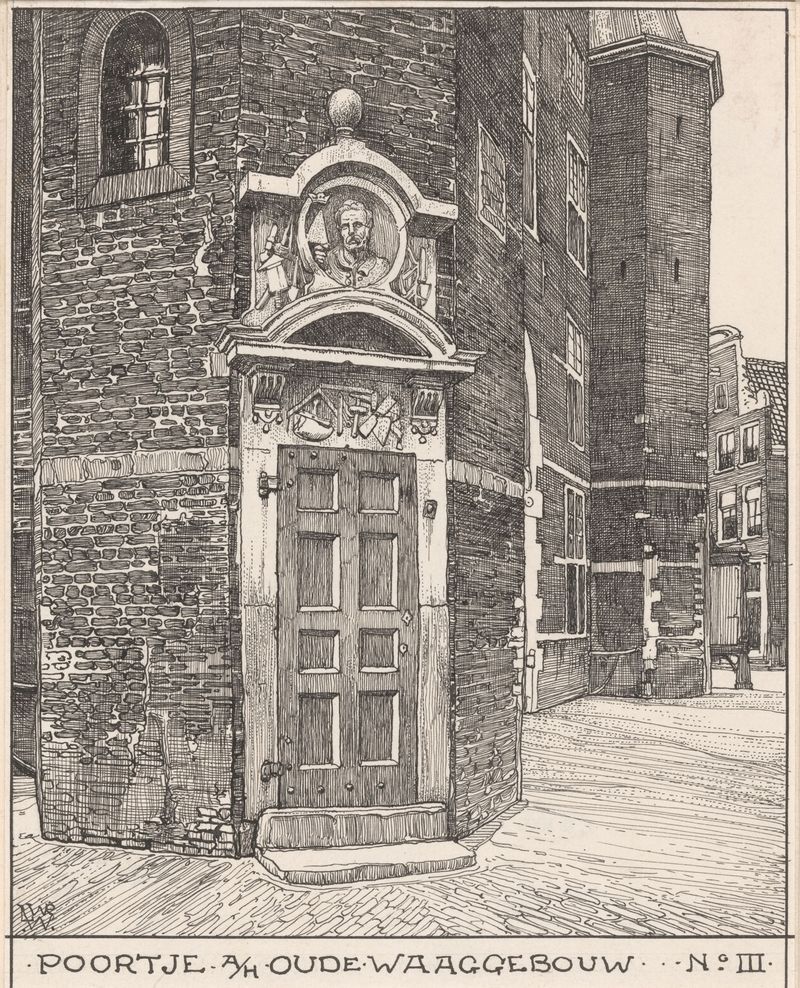 Arco en el Oude Waaggebouw de Willem Wenckebach, pintura al óleo