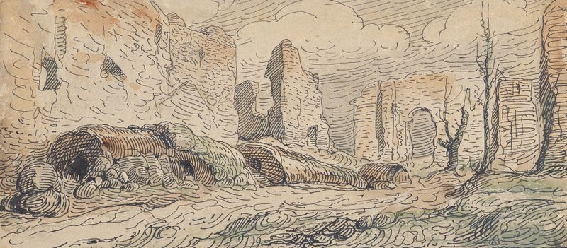 Paisaje de Alfred Ost, óleo sobre lienzo, con suaves tonos azules y verdes