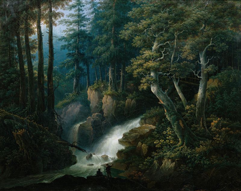 Cascata em Der Wasserfall der Ilse auf dem Brocken im Harzgebirge de Hermann Josef Neefe