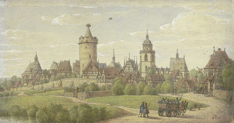 Paisaje de Alsfeld en Hesse Superior de Peter Becker, Impresionismo