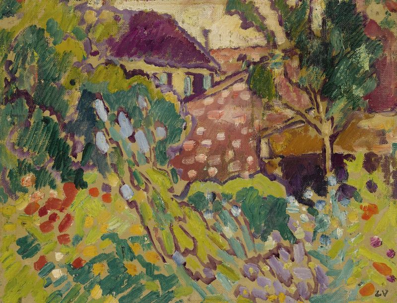 Jardin de Choisel by Louis Valtat, oil on canvas depicting a vibrant garden with flowers
