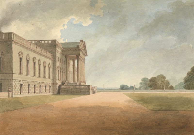 Pintura al óleo de Wanstead House por Thomas Streatfield