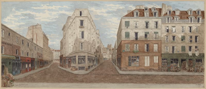Paisagem de Rue des Filles-Dieu Nº18 de Jules Gaildrau, óleo sobre tela