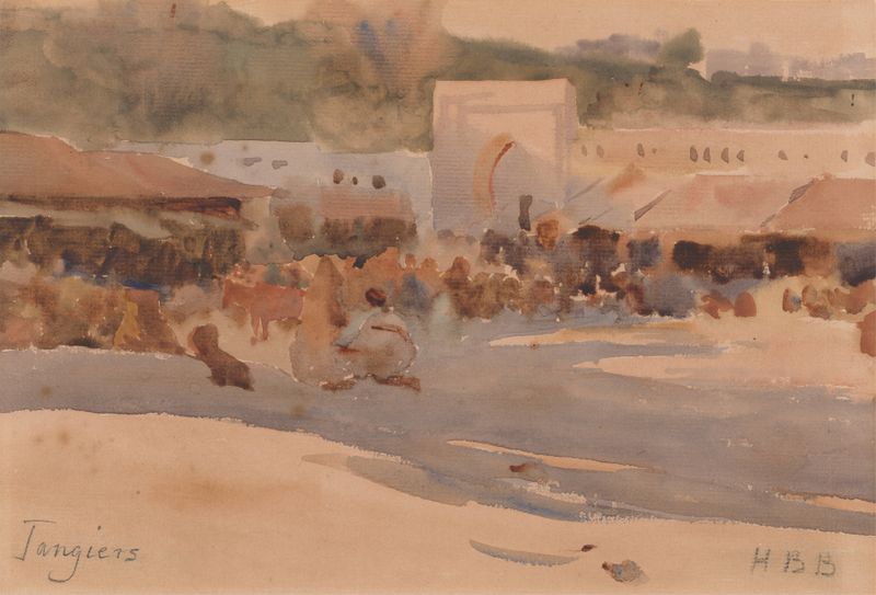 Landscape of Tangiers by Hercules Brabazon Brabazon, oil painting