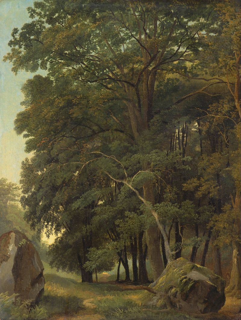 Wooded landscape oil painting by Ramsay Richard Reinagle