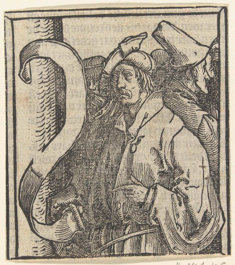 Retrato del duque Pepijn van Brabant, papel, Lucas van Leyden