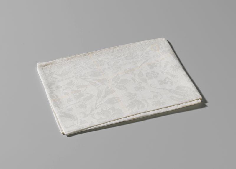 Pintura histórica al óleo de Unknown Artist con escudos de armas entrelazados.