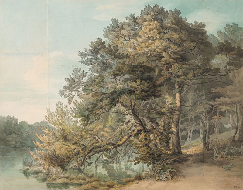 Landscape of Peamore, Devon by John White Abbott, oil painting