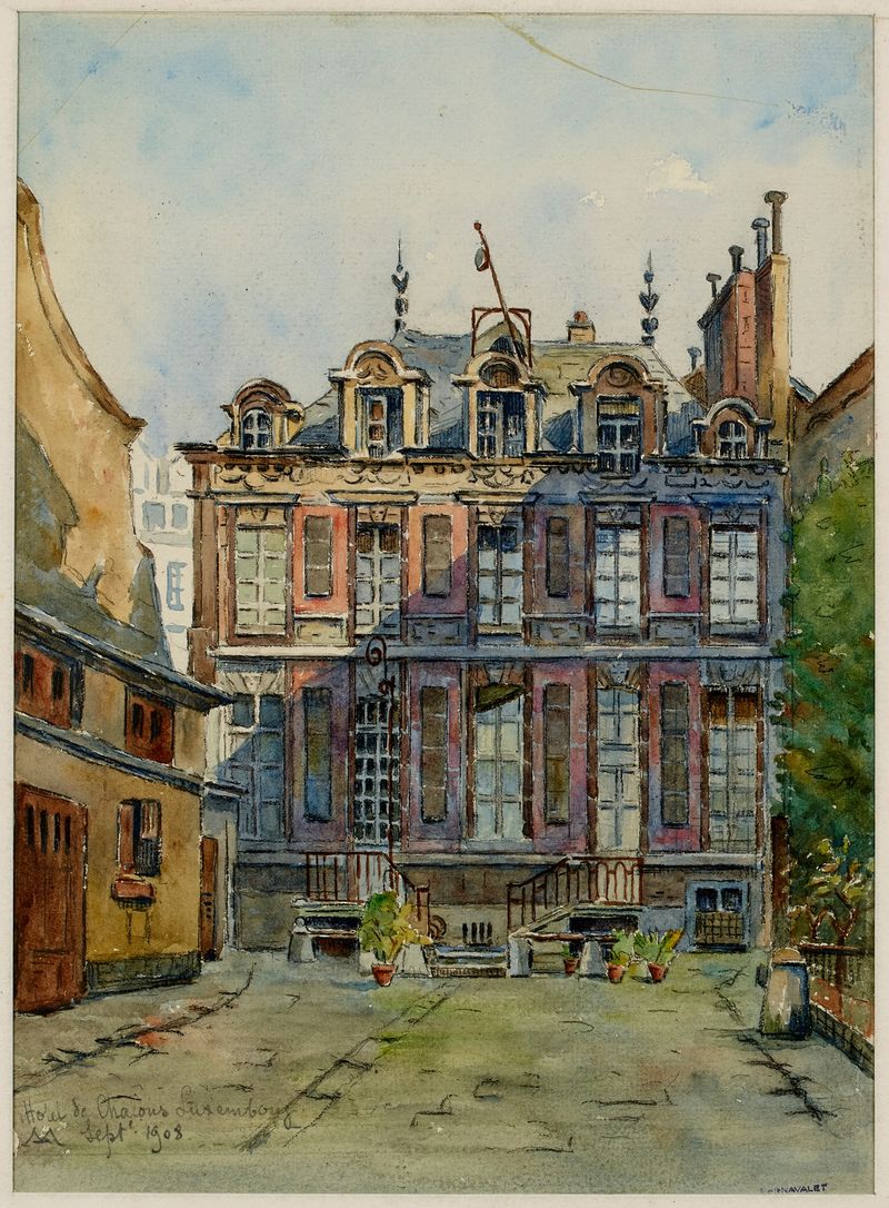 Hôtel Chalons-Luxembourg, óleo sobre tela de Georges-Henri Manesse