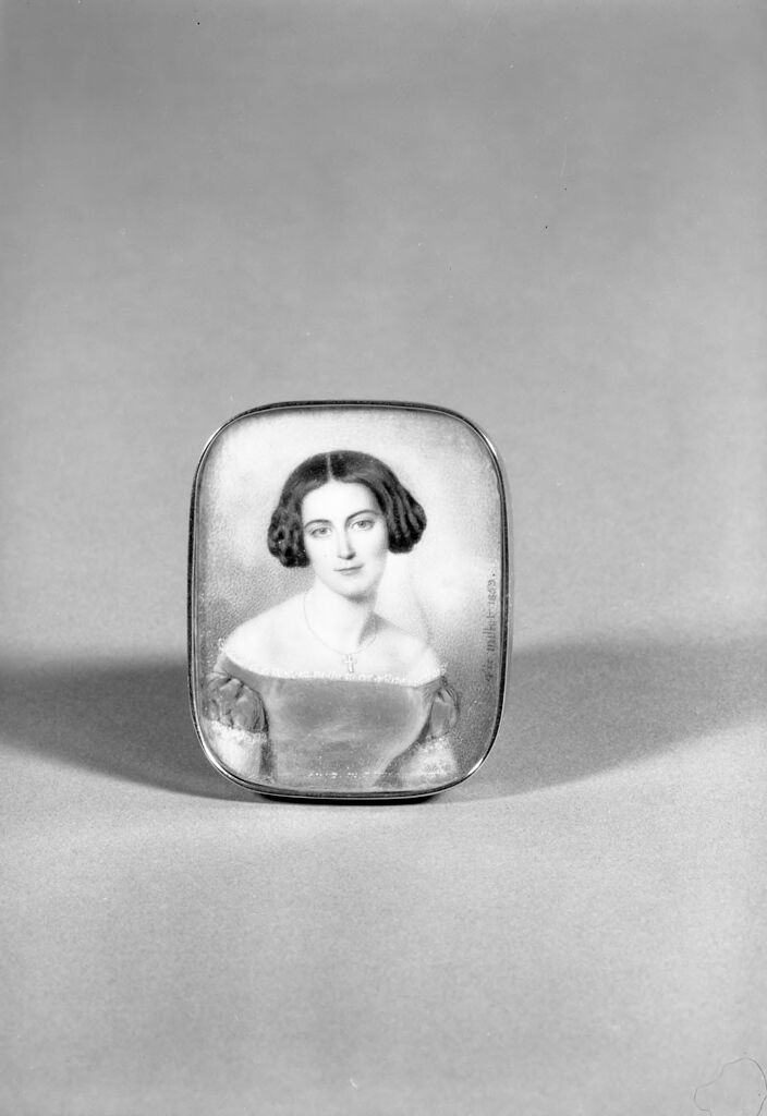 Portrait of Ellen Brainerd Pike, ivory sculpture by Frederic Millet
