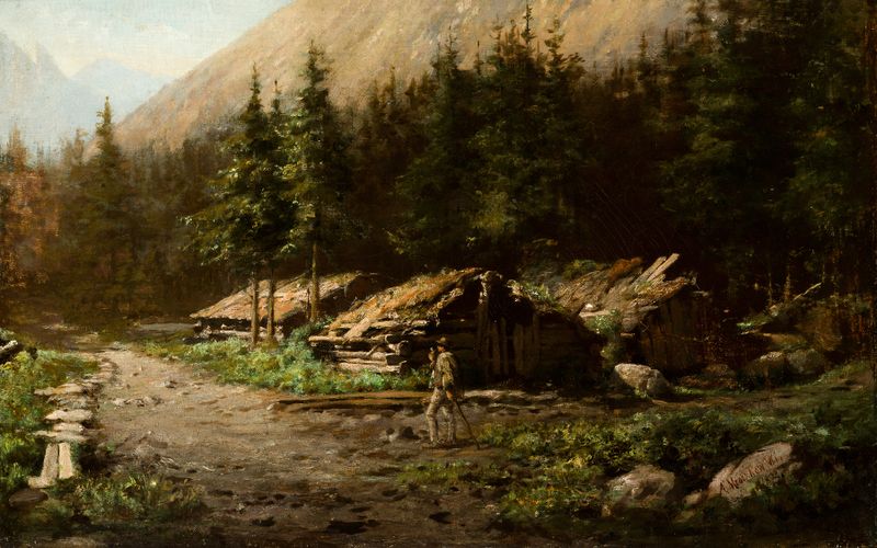 Paisaje de The Mała Łąka Valley de Aleksander Mroczkowski, pintura al óleo