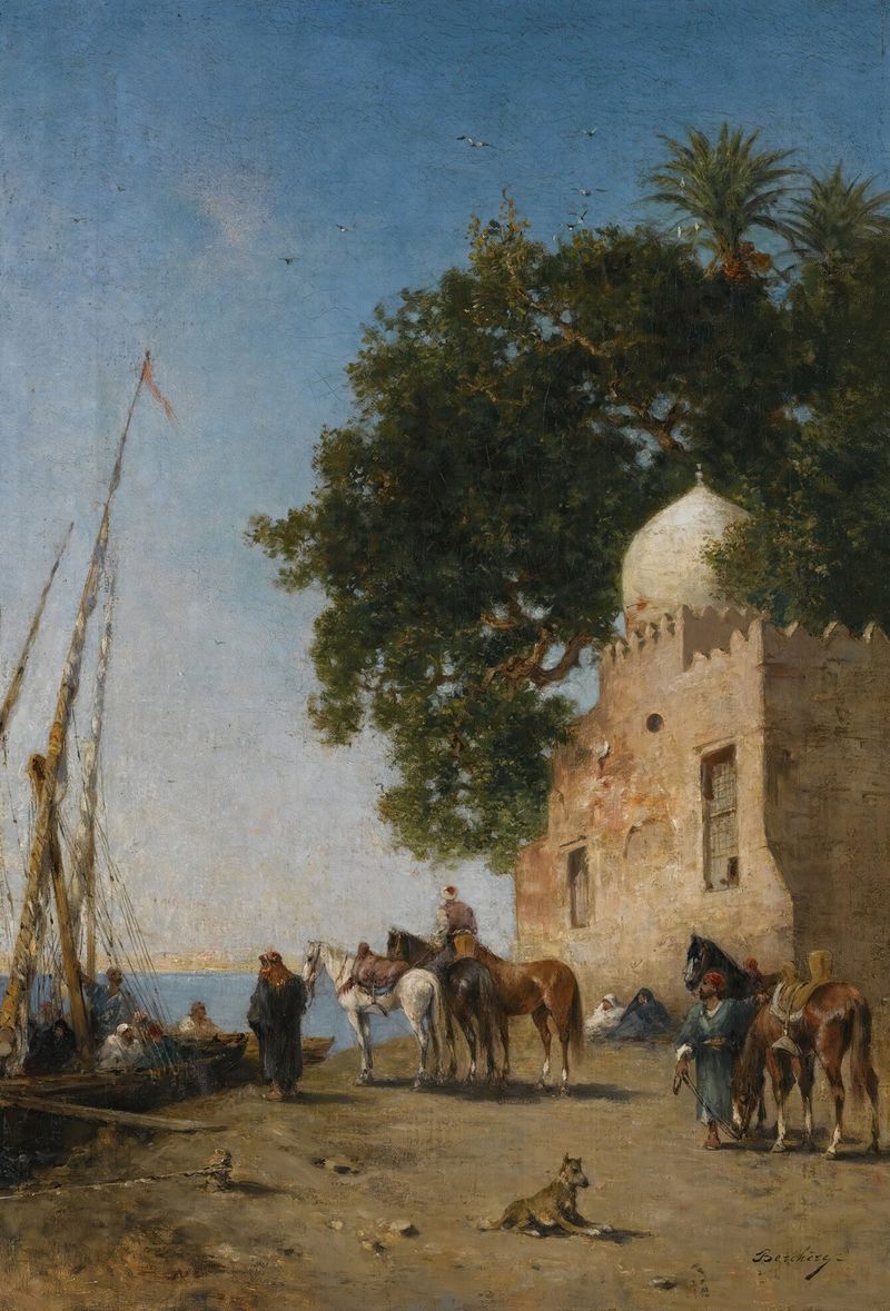 Landscape of Beni Souef, Egypt by Narcisse Berchère, medium unknown
